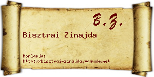 Bisztrai Zinajda névjegykártya